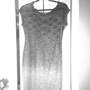 Ombré black to gray dress